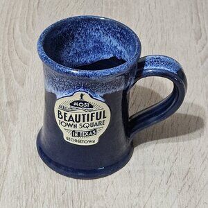Deneen Pottery 2019 Handthrown Coffee Mug Blue Most Beautiful Town Square In TX